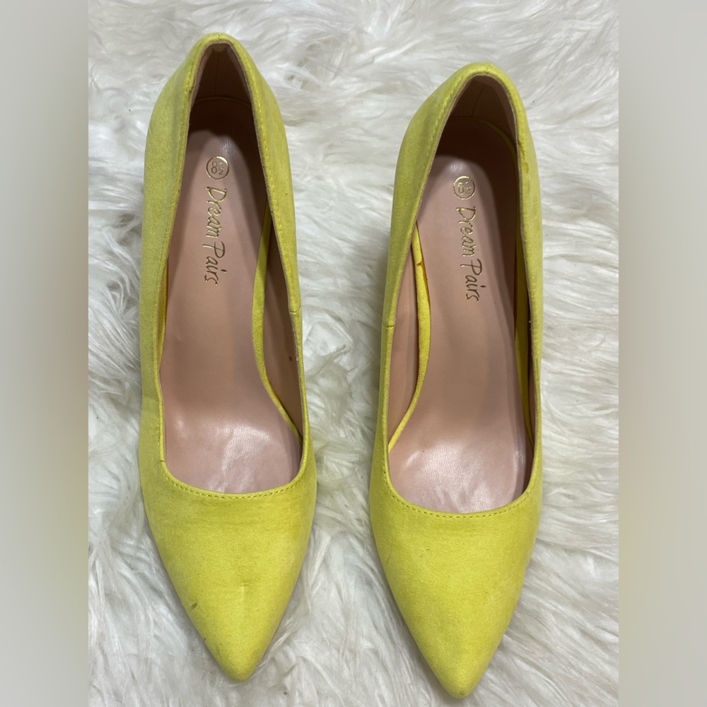 Neon Yellow Stiletto Heels - Picture 3 of 3